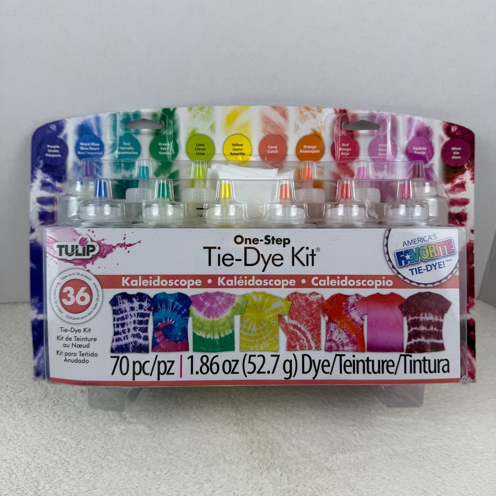 Tulip‎ One Step Tie Dye Kit Kaleidoscope 36 Colors 70 Piece Dye Fabric Craft